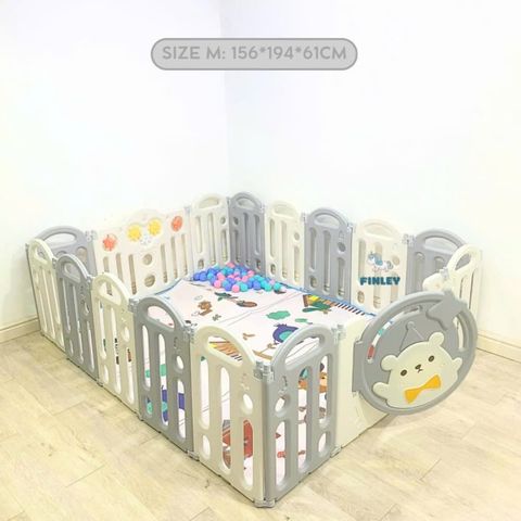 Quây Cũi Cho Bé Gấp Gọn Finley Gấu Boo FL-0152 Size M