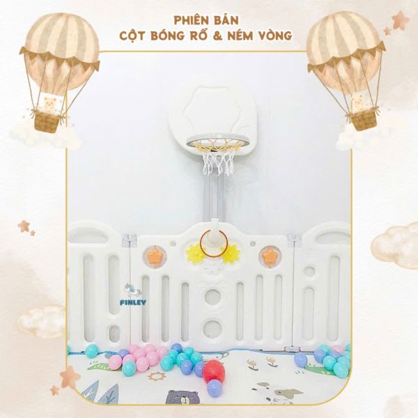 Quây Cũi Cho Bé Gấp Gọn Finley Gấu Boo FL-0152 Size M