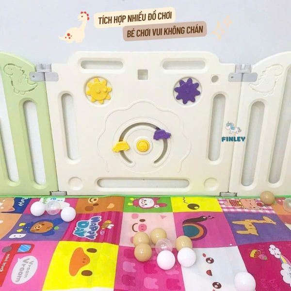 Quây Cũi Gấp Gọn Finley Khủng Long FL-0165 Size M