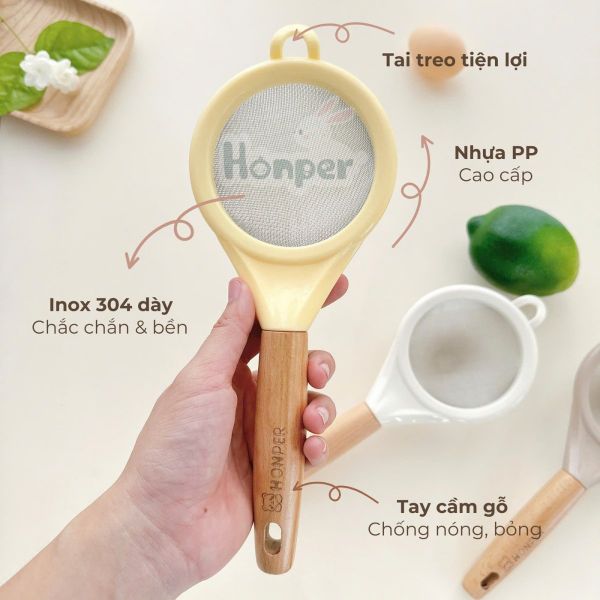 Rây Lọc Honper 10Cm Inox 304, Rây Lọc Cháo Đồ Ăn Dặm Siêu Mịn Cho Bé