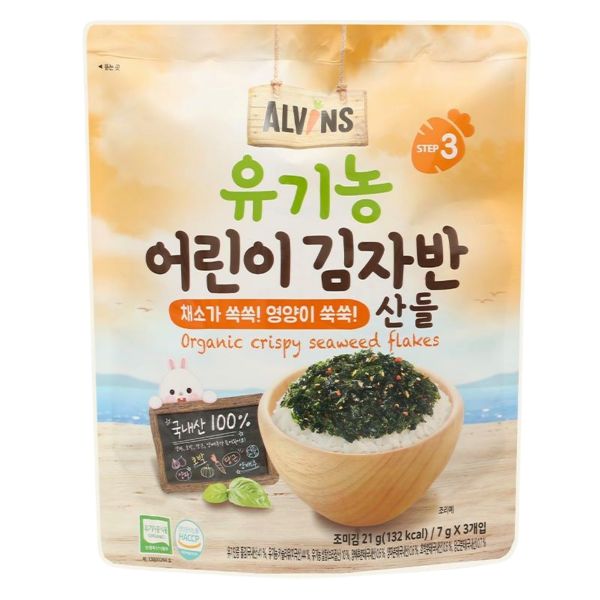 Rong Biển Rắc Cơm Hữu Cơ Alvins Step 3 Vị Truyền Thống 21G (Từ 1 Tuổi)