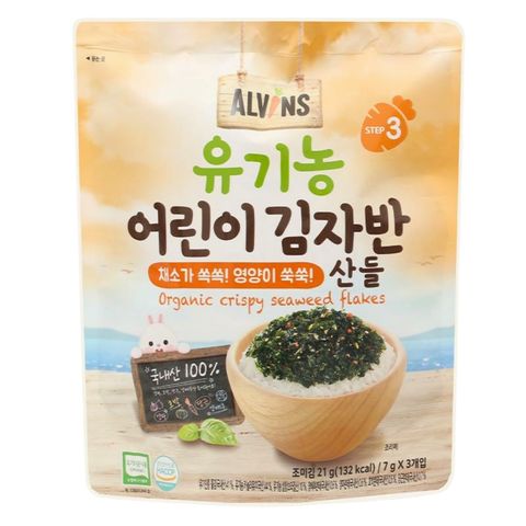 Rong Biển Rắc Cơm Hữu Cơ Alvins Step 3 Vị Truyền Thống 21G (Từ 1 Tuổi)