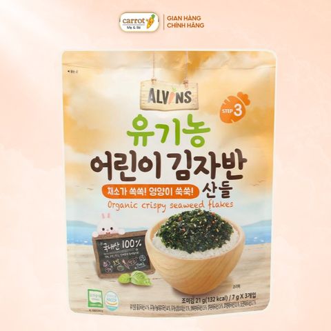 Rong Biển Rắc Cơm Hữu Cơ Alvins Step 3 Vị Truyền Thống 21G (Từ 1 Tuổi)