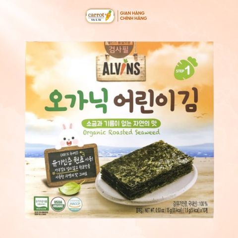 Rong Biển Tách Muối Hữu Cơ Alvins Step 1 Cho Bé Ăn Dặm (Từ 6 Tháng)