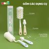 Set 2 Cọ Rửa Bình Sữa Moaz Eco 4 Món Rửa Sạch Bình Tay Cầm Xoay 360