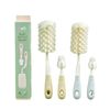 Set 2 Cọ Rửa Bình Sữa Moaz Eco 4 Món Rửa Sạch Bình Tay Cầm Xoay 360