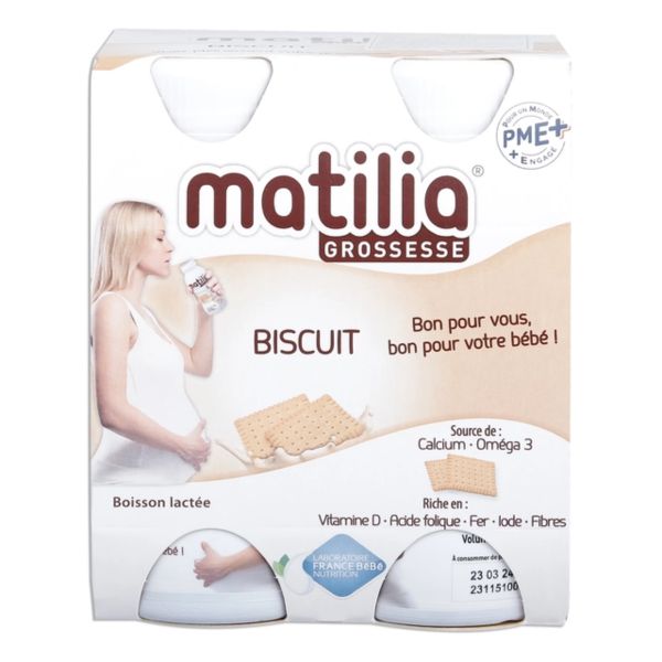 Sữa Bầu Matilia Hương Bich Quy 200ml Lốc 4 Hộp