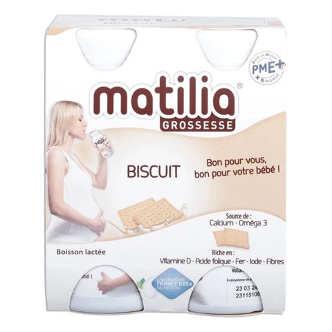 Sữa Bầu Matilia Hương Bich Quy 200ml Lốc 4 Hộp