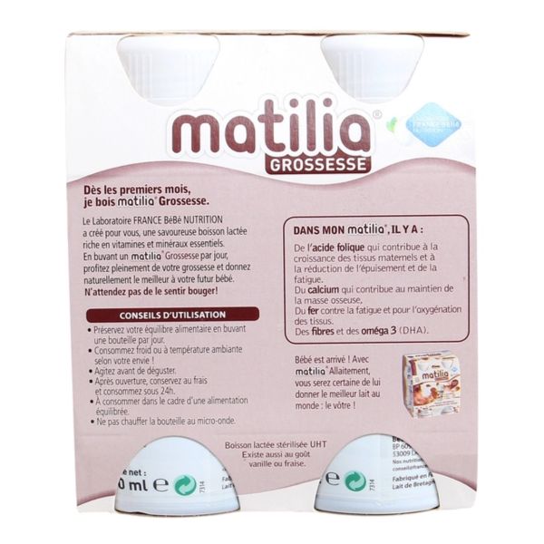 Sữa Bầu Matilia Hương Socola 200ml Lốc 4 Hộp