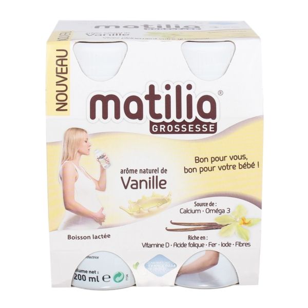 Sữa Bầu Matilia Hương Vani 200ml Lốc 4 Hộp