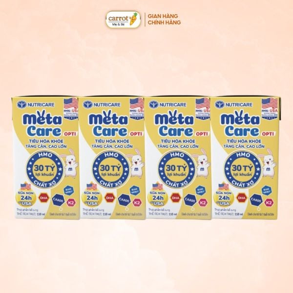 Sữa Dinh Dưỡng Pha Sẵn MetaCare Opti 110ml Lốc 4 Hộp Cho Trẻ Từ 1 Tuổi
