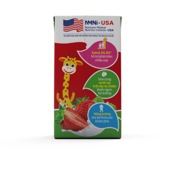 Sữa Dinh Dưỡng Trái Cây Smarta Grow Hương Dâu 110ml Lốc 4 Hộp