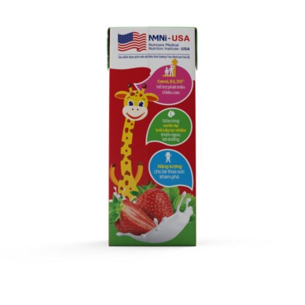Sữa Dinh Dưỡng Trái Cây Smarta Grow Hương Dâu 180ml Lốc 4 Hộp