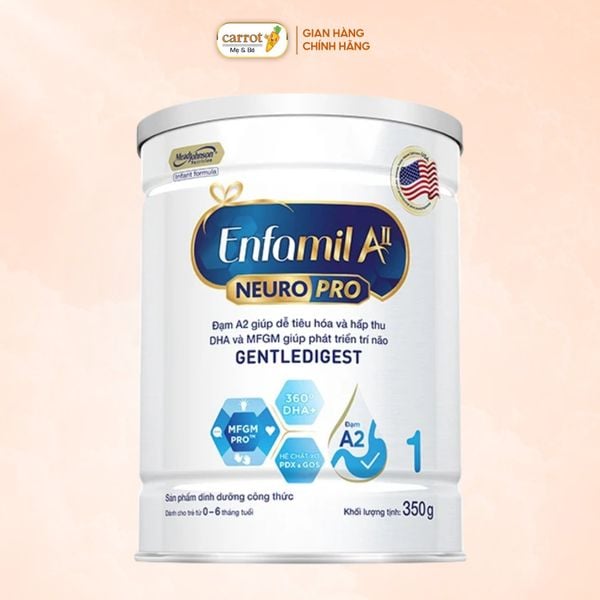 Sữa Enfamil A2 Số 1 350g Cho Trẻ Dưới 6 Tháng