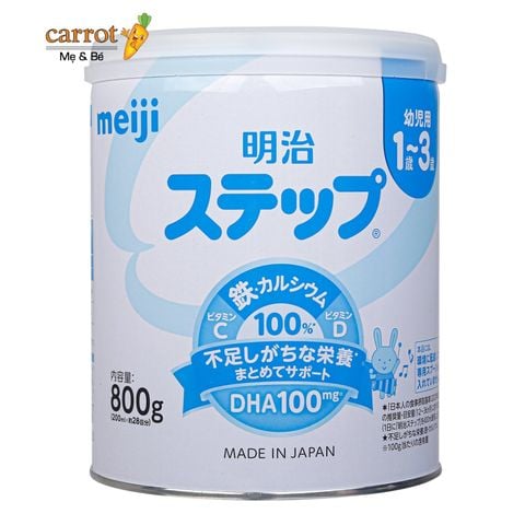 Sữa Meiji 1-3 Nội Địa Nhật 800g Cho Trẻ 1-3 Tuổi (Không Muỗng)