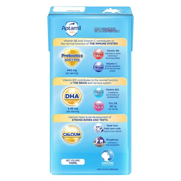 Sữa Pha Sẵn Aptamil Kid 110ml Lốc 3 Hộp
