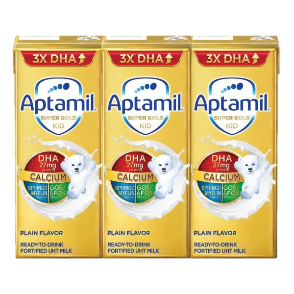 Sữa Pha Sẵn Aptamil Super Gold Kid 180ml Lốc 3 Hộp