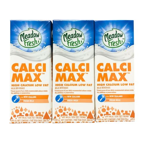 Sữa Tươi Meadow Fresh Calci Max 200ml Lốc 3 Hộp
