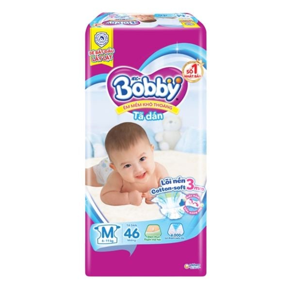 Tã Dán Bobby Size M 46 Miếng (6-11kg)