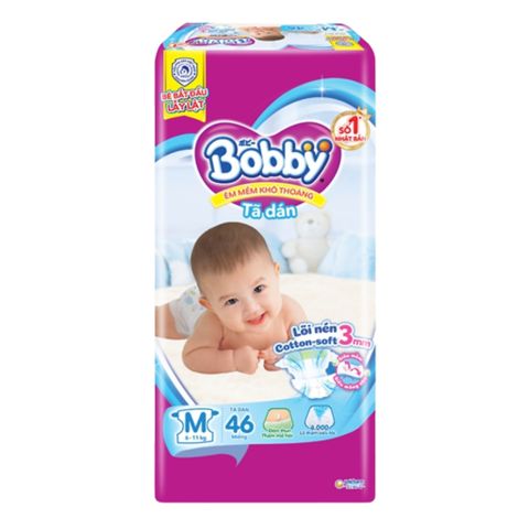 Tã Dán Bobby Size M 46 Miếng (6-11kg)
