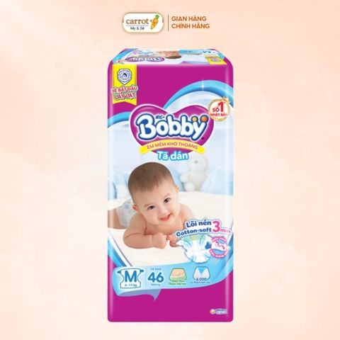 Tã Dán Bobby Size M 46 Miếng (6-11kg)