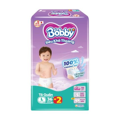Tã Quần Bobby Size L 36 Miếng (9-14kg)