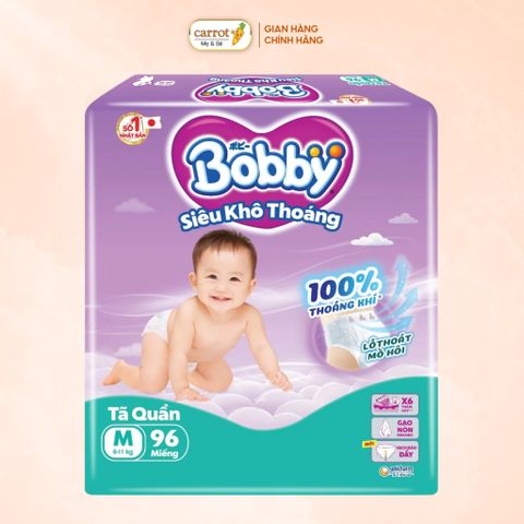 Tã Quần Bobby Size M 96 Miếng (6-11kg)