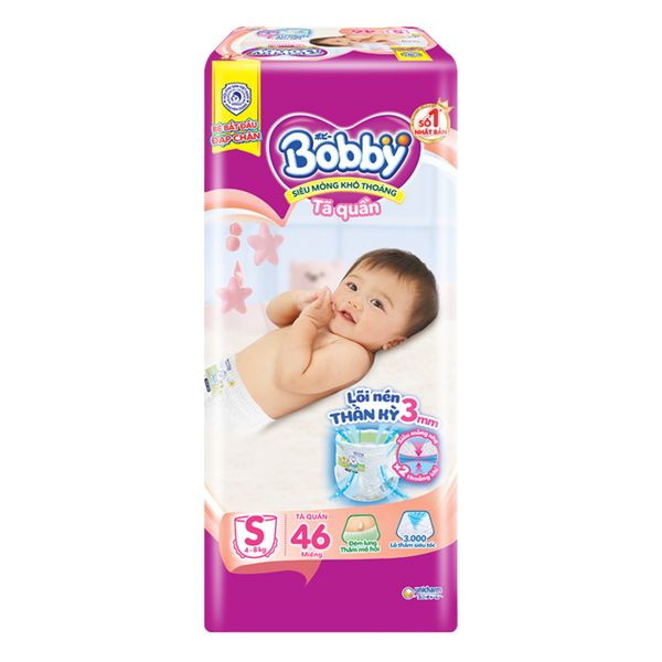 Tã Quần Bobby Size S 46 Miếng (4-8kg)
