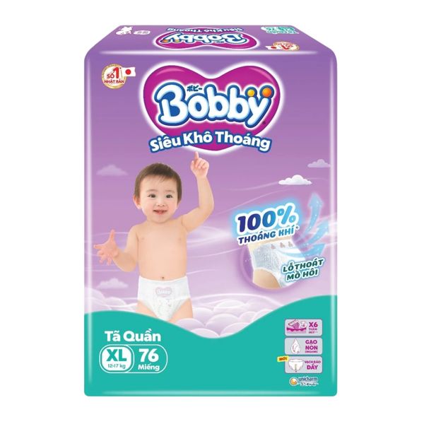 Tã Quần Bobby Size XL 76 Miếng (12-17kg)