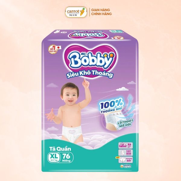 Tã Quần Bobby Size XL 76 Miếng (12-17kg)