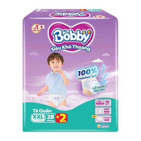 Tã Quần Bobby Size XXL 28 Miếng (15-25kg)