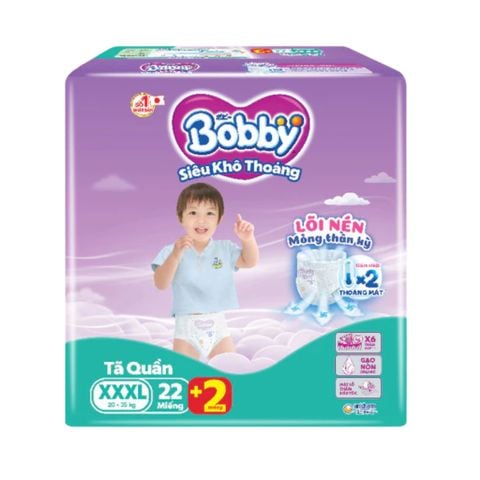 Tã Quần Bobby Size XXXL 22 Miếng (20-35kg)