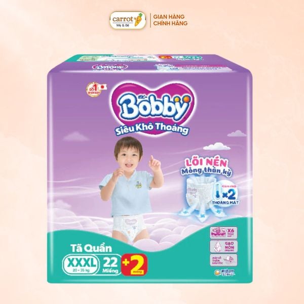 Tã Quần Bobby Size XXXL 22 Miếng (20-35kg)
