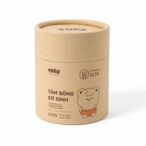Tăm Bông Thân Giấy Cho Trẻ Êm Tobé Hộp 400 Chiếc