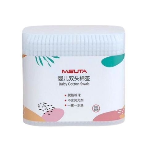 Tăm Bông Trẻ Em Thân Giấy Misuta Hộp 400 Que
