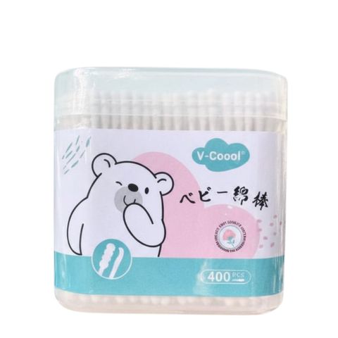 Tăm Bông Trẻ Em Thân Giấy V-Coool Hộp 400 Que