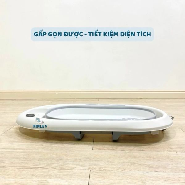 Thau Tắm Gấp Gọn Finley Kori Cá Voi Kèm Phao Và Nhiệt Kế FL-0133