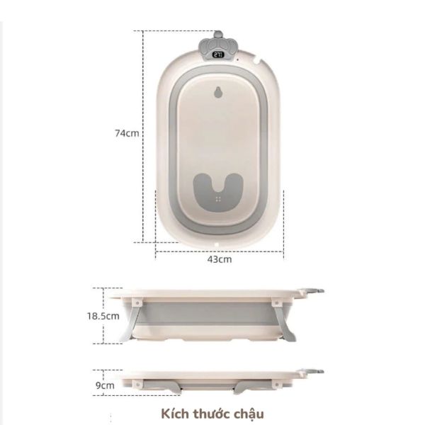 Thau Tắm Gấp Gọn Kèm Phao Barrot BR033