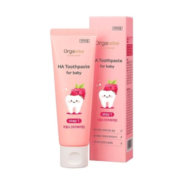 Kem Đánh Răng Thuần Chay Orgabebe Hàn Quốc Vị Mâm Xôi Cho Bé Từ 6 Tháng Đến 2 Tuổi
