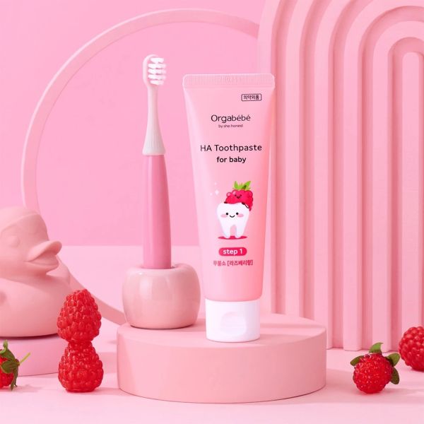 Kem Đánh Răng Thuần Chay Orgabebe Hàn Quốc Vị Mâm Xôi Cho Bé Từ 6 Tháng Đến 2 Tuổi
