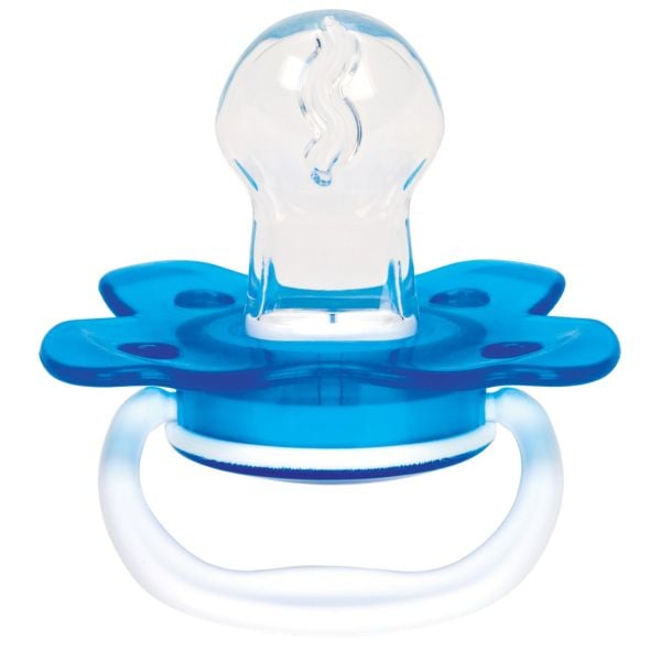 Ti Ngậm Dr.Brown's Dạ Quang Silicon Siêu Mềm Cho Bé 0-6M Xanh