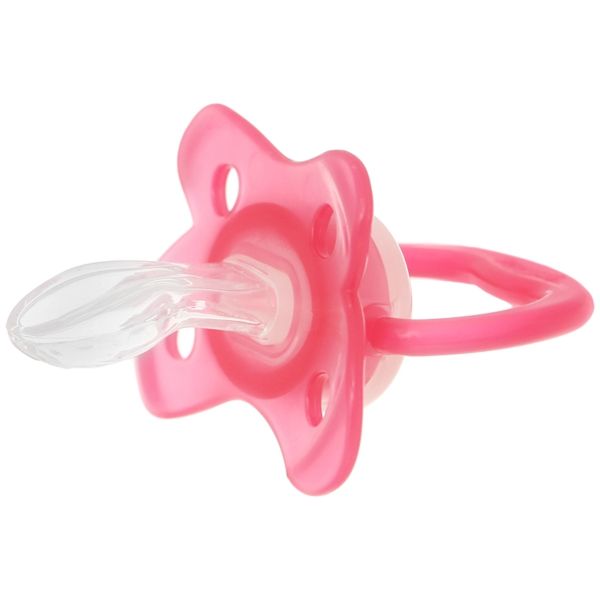 Ti Ngậm Dr.Brown's Dạ Quang Silicon Siêu Mềm Cho Bé 6-18M Hồng