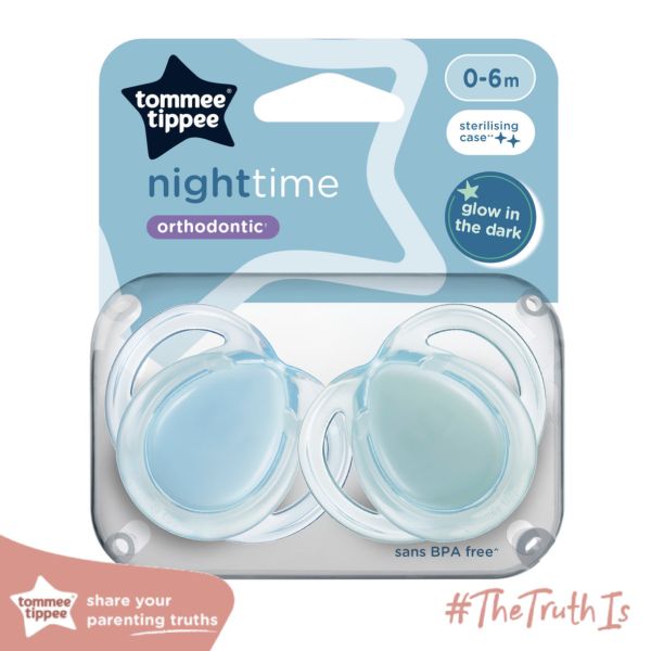 Ty Ngậm Dạ Quang Cho Bé Tommee Tippee Night Time 0-6 Tháng