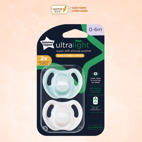 Ty Ngậm Silicon Siêu Nhẹ Cho Bé Tommee Tippee Ultra Light 0-6 Tháng