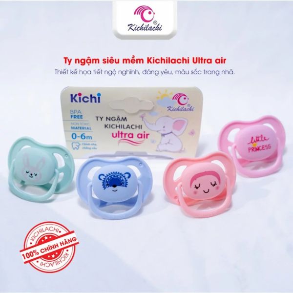 Ty Ngậm Silicone Kichi Ultra Air Cho Bé 0-6M