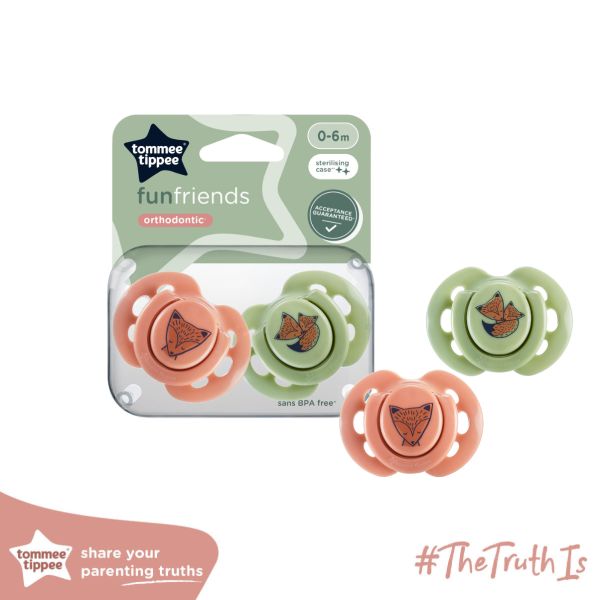 Ty Ngậm Vui Nhộn Cho Bé Tommee Tippee Fun-Friends 0-6 Tháng
