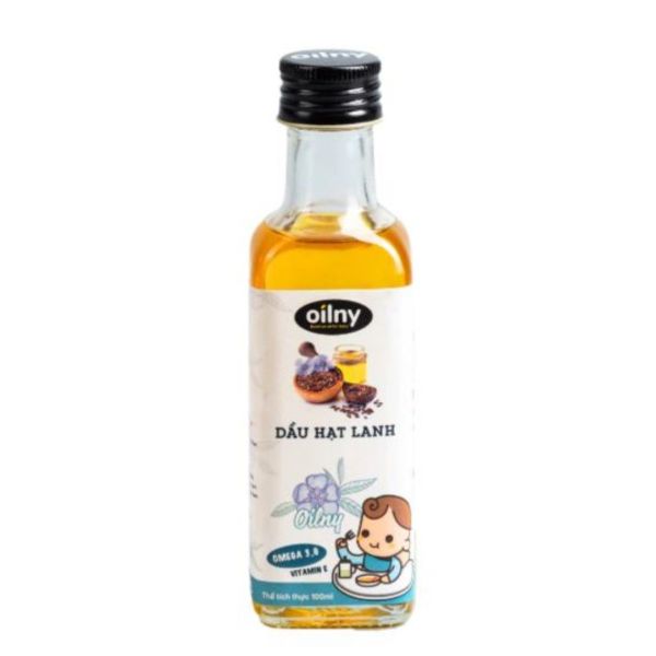 Dầu Ăn Dặm Hạt Lanh Oilny Hạt Nguyên Chất Cho Bé Từ 6 Tháng Tuổi 100ml