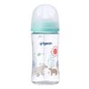 Bình Sữa Pigeon Thủy Tinh Borosilicate Thế Hệ III 240ml (Kèm Núm M) - Họa Tiết