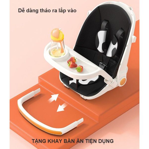 Xe Đẩy Gấp Gọn OBAIWAO Baby 6511 Họa Tiết Mặt Gấu Nâu