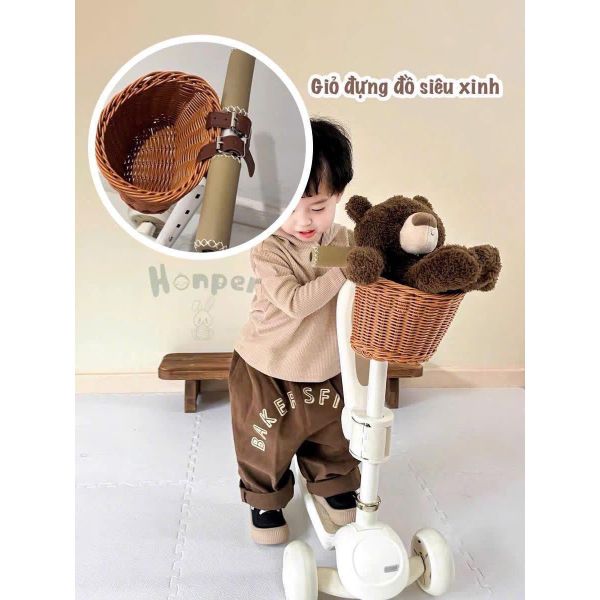 Xe Scooter Cho Bé Honper HP822 - Kèm Giỏ